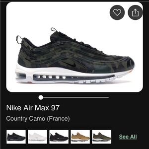 Nike Air Max 97 Camo Sneakers - Green/Black